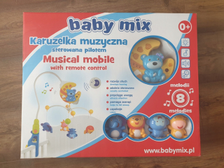 Hudobný kolotoč Baby Mix ovládaný diaľkovým ovládačom